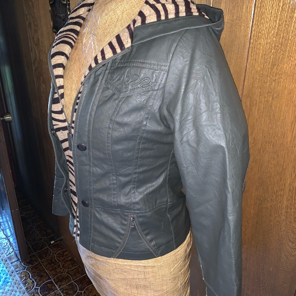 Soft Leather Zebra Jacket